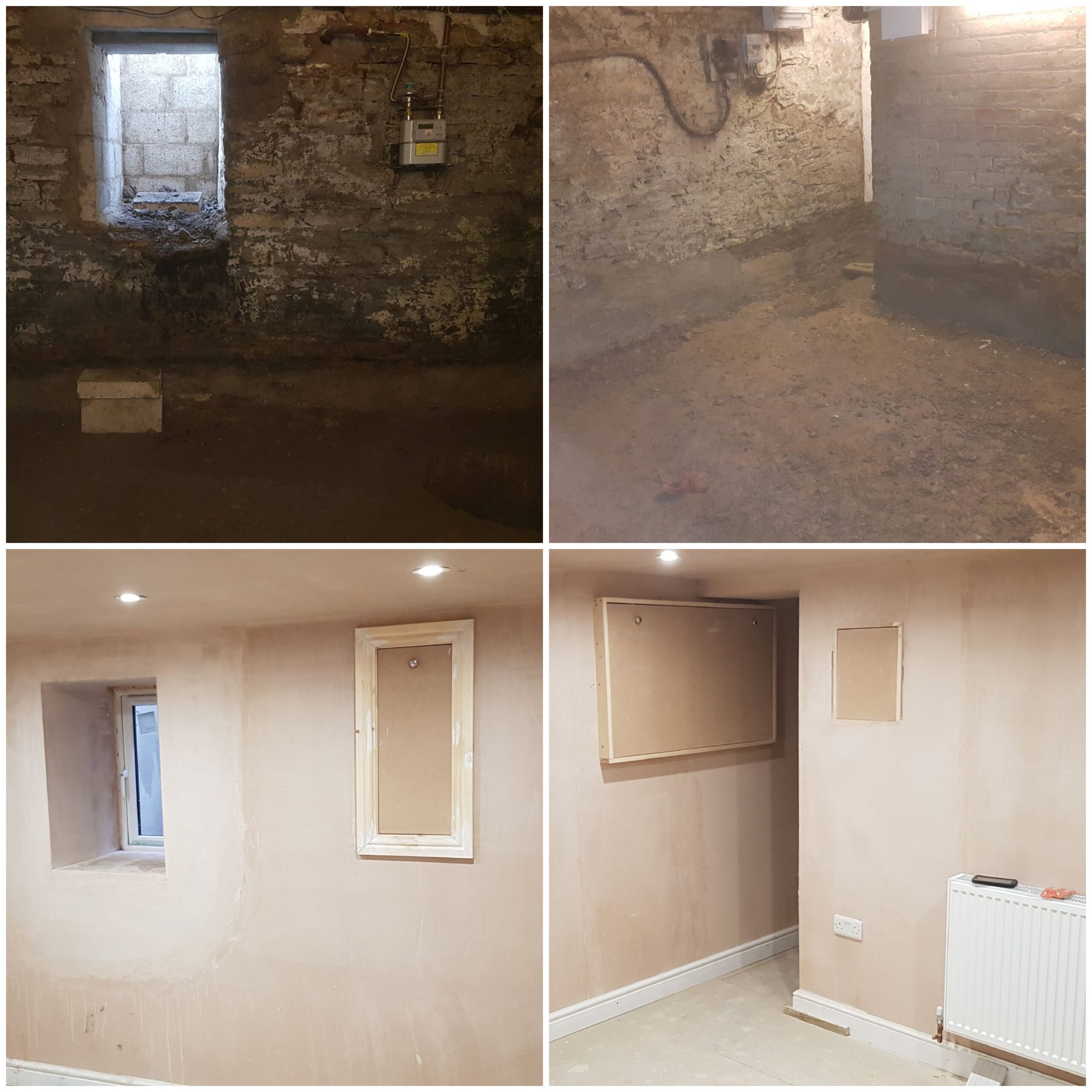 Peeling paint due to damp before treatment